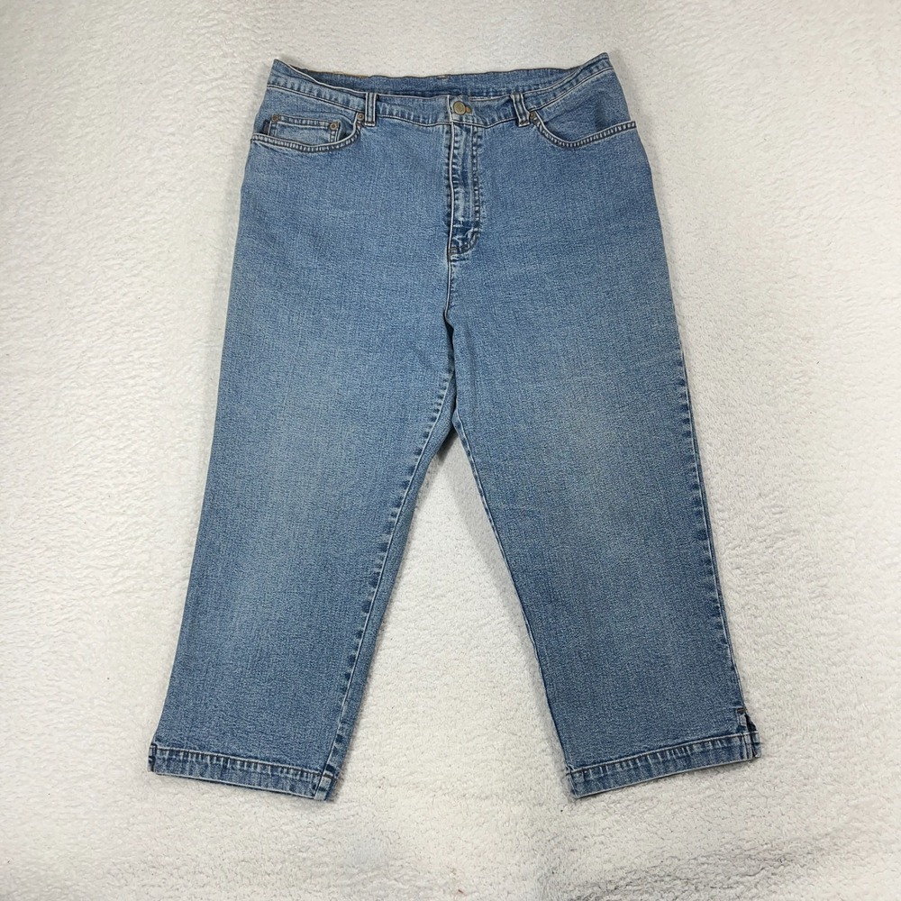 Vintage 90's Jeans Co Ralph Lauren Womens 16 (32x21) Cropped Straight Blue Denim
